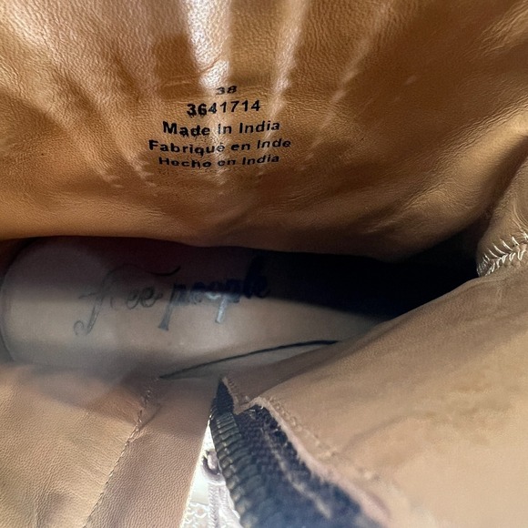 Free People Frontier Doodle Boots Womens 7.5 Western Rodeo Country Embroidered - Picture 14 of 15